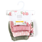 Hudson Baby Unisex Baby Shorts Bottoms 4-Pack, Soft Pink Roses, 9-12 Months