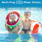 Freela Kids Swim Goggles for Girls Kids Boys 3-6 4-7 6-14 8-12 with Nose Cover, Water Pool Beach Swimming Goggles Mask for Childrens Youth Age 4 5 Tempered Glass Anti Fog Waterproof 180° Clear View