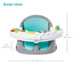 Infantino Music & Lights 3-in-1 Discovery Seat and Booster - Convertible, Infant Activity and Feeding Seat with Electronic Piano for Sensory Exploration, for Babies and Toddlers, Teal