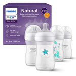 Philips Avent Natural Baby Bottles with Natural Response Nipples (Slow Flow, Flow 2), 4oz, 4-Pack, SCY900/04
