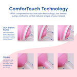 Limerick Love Manual Breast Pump, Easy-to-Use & Portable, Includes ComforTouch Silicone Breast Cup, BPA-Free Bottle with Cap, Silicone Gasket & Stand, Locking Handle for Convenient Storage