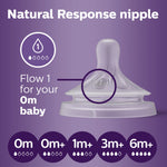 Philips AVENT Natural Response Baby Bottle Nipples Flow 1, 4pk, SCY961/04