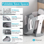 TIVONEL 3-in-1 Toddler Potty Training Toilet Seat with Ladder | Foldable Toilet Potty Training Seat with Step Stool Ladder | 5-Level Adjustable Height | Soft Cushion, Splash Guard & Anti Slip Pad