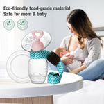 Bumblebee Manual Breast Pump with Breastfeeding Milk Saver Stopper& lid in Gift Box Food Grade Silicone bpa PVC and Phthalate Free 3.04oz/90ml