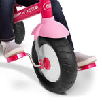 Radio Flyer Deluxe Steer & Stroll Trike, Pink, For Kids 2-5, 2-in-1 Parent Steer Tricycle, Removable Push Handle, Adjustable Seat, Steel Frame, Covered Storage Bin, Tricycle for Toddlers and Kids