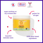 California Baby Calendula Cream | 100% Plant-Based Moisturizer | Lavender Baby Lotion | Face Moisturizer For Dry Skin | Hypoallergenic | 4 oz / 113g