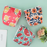 ALVABABY Swim Diapers 3pcs Baby & Toddler Snap One Size Reusable Adjustable Baby Boys' Swim Diapers for Swimming Lessons 3SWY66A