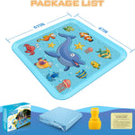 Growsland Splash Pad for Toddlers, Outdoor Sprinkler for Kids, 67" Summer Water Toys Inflatable Wading Baby Pool Fun Gifts for 3 4 5 6 7 8 9 Years Old Boy Girl Backyard Garden Lawn Outdoor Games