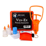 Archer MedTech - Ven-Ex Snake Bite Kit, Bee Sting Kit, Venom Extractor Suction Pump, Bite and Sting First Aid for Hiking, Backpacking and Camping, Includes Bonus CPR face Shield