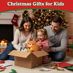 Christmas Reindeer Stuffed Animal, Cute Santa Stuffed Reindeer Plush Toys Decoration, Soft Christmas Deer stuffy Gifts for Kids Girls Baby Teens, Xmas Deer Plush Elk Pillow Home Party Decor