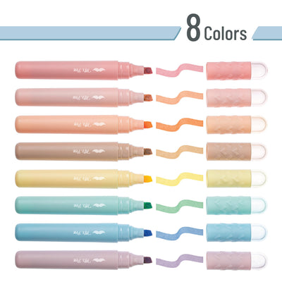 Mr. Pen- Aesthetic Highlighters, 8 pcs, Vintage Pastels Colors, Cute Highlighters Assorted Colors for Journaling, Highlighting, Underlining, Fast Dry, Back to School Supplies