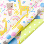WRAPAHOLIC Reversible Baby Shower Wrapping Paper - Mini Roll - 17 Inch x 33 Feet - Animals & New Baby Design for Neutral Baby Shower, Boys Girls Kids Birthday