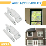 6 Pack Window Sash Locks,Window Latch Cam Action White Window Locks for Double Hung Security Viny Window Latches with Keeper Diecast,Replacement Parts for Vertical and Horizontal Sliding Windows