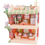 nunukids Doll House for 3Y+ Accessories and Furniture Vibrant Playhouse for Kids 4-8 Dollhouse Furniture Set 29pcs Pretend Play Furniture Toys for Boys Girls Toddlers