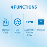 Dr. Brown's Baby Bottle Sterilizer, Dryer & Anti-Colic Options+ Wide-Neck Bottles, Level 1 Slow Flow Nipple, 9 oz, 4 Count