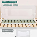 BABELIO Bed Rail for Toddlers, 59" Wide Swing Down & Adjustable Height Toddler Bed Rails for Kids/Elderly/Adults, Baby Side Railing for Twin/Full/Queen/King Size