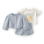 Carter's Girl 3-Piece Short Set, Blue Lemonade, 24M