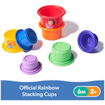 Ms. Rachel Official Rainbow Stacking Cups 7-Pack, Educational Toys & Toddler Toys for Girls & Boys Ages 6 Months to 2+ Years