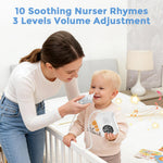 Nasal Aspirator for Baby, Nose Sucker with 9 Suction Levels, Electric Snot Sucker, 3 Levels Night Light & Nursery Rhyme Soothing Function, Food-Grade Silicone Tips