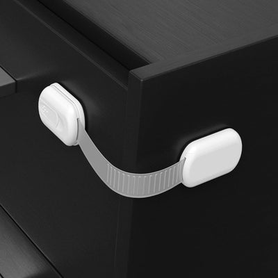 Baby Proofing Child Safety Locks (2 Pack) by Skyla Homes - The Safest, Quickest and Easiest 3M Adhesive Cabinet Latches, No Screws & Magnets, Multi-Purpose for Furniture, Kitchen, Ovens, Toilet Seats