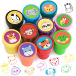 WorldBazaar Safari Animal Stamps for Kids 20 Pcs Wild Animals Stamps for Crafting Prize Box Toys for Classroom Reward End of School Year Graduation Birthday Party Favors