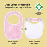 8-Pack Organic Baby Bibs for Boys, Girls - Soft Cotton Drooling and Teething Baby Bibs, Baby Girl Bibs, Baby Boy Bibs, Baby Drool Bibs for Baby Girl, Boy, Newborn Infant Bibs(Blush)