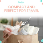 Lulyboo Silicone Manual Breast Pump - Portable, Hands-Free, Battery-Free, Spill-Proof with Suction Base & Lid - 30 oz/90 ml, Discreet, Quiet, BPA-Free, Travel-Friendly for Nursing Moms