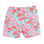 RUGGEDBUTTS Boys UPF50+ Sun Protection Animal Swim Trunks - Fab Flamingo, 3T