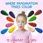 TinyGeeks 12 Water Drop Crayons - Non Toxic Crayons for Toddlers - Washable, Easy To Hold - For Toddlers, Kids Ages 3-8 - Ergonomic Shape