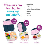 b.box Snack Box - Leakproof Mini Bento Box for Kids & Toddlers, 2 Compartment Snack Containers for Kids, Lunch Containers, Dishwasher Safe, BPA Free, PFAS Free, Ages 4m+, 1 3/4 Cup - Indigo Rose
