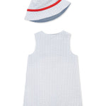 Little Me Clothes for Baby Boys' Baseball Sunsuit and Hat, Grey Baseball, 12 Months