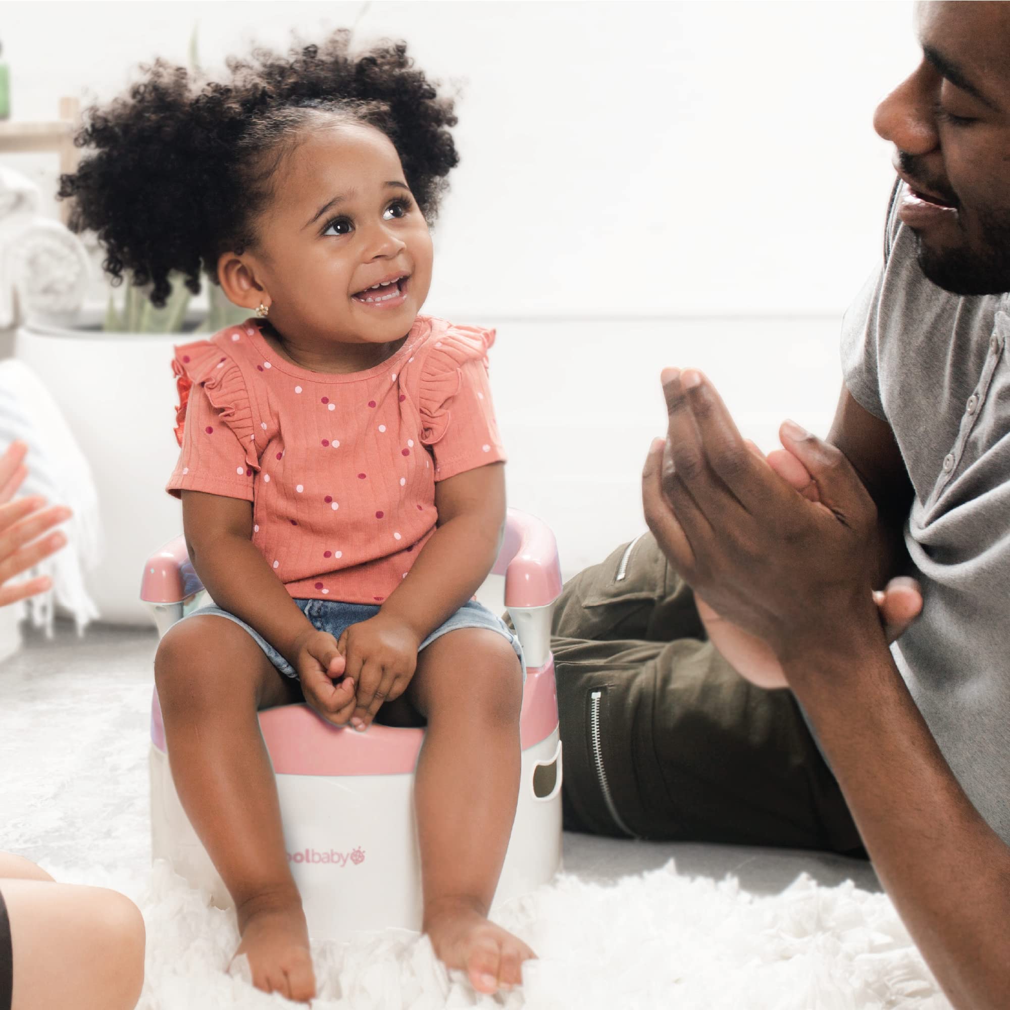 Jool Baby Potty Chair for Toddler Toilet Training - Splash Guard & Back Support (Pink)