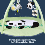 Todale Baby Play Gym with Toys - Baby Activity Mat, Tummy Time Panda Mat, Baby Activity Center, Infant, Newborn Floor Playmats, Mobile & Convertible Tummytime Baby Gym, Boys & Girls Gifts, 0-36 Months