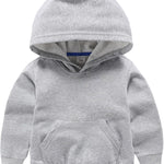 Baby Kids Boy Girl Solid Casual Pocket Hoodie Sweatershirt Long Sleeve Pullover Tops 1-6T