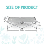 Regalo Extra Long My Cot Portable Toddler Bed - Gray 54x28x12 Inch