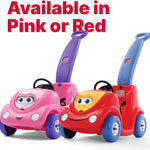 Step2 Push Around Buggy Kids Push Car, Ride On Toy, Stroller Substitute, Includes Seat Belt & Horn, Made of Durable Plastic, Max Weight 50 lbs., For Toddlers 1.5-4 Years Old, Red