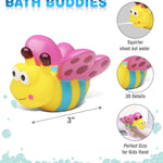 DolliBu Butterfly Bath Buddy Squirter – Floating Colorful Butterfly Rubber Bath Toy Fun Water Squirting Bathtime Play For Toddlers Cute & Soft Insect Toy For The Bathtub, Beach & Pool for Girls & Boys