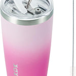 BJPKPK 30oz Stainless Steel Tumbler Color Block Insulated Tumblers Cup with Lid and Straw, Double Walled Travel Coffee Mug,Mint