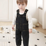 SEAUR Infant Overalls Boys 12-18M Denim Bib Pants Jeans Jumpsuit Casual Baby Jean Bib Overalls