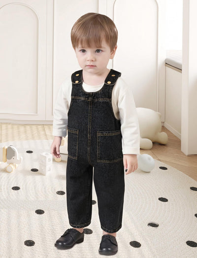 SEAUR Infant Overalls Boys 12-18M Denim Bib Pants Jeans Jumpsuit Casual Baby Jean Bib Overalls