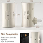 fesnne Night Light, LED Night Lights Plug into Wall, [2 Pack] Warm White 3000K, 0-100LM Adjustable Brightness Light Sensor Plug in Night Light for Hallway, Bathroom,Adult