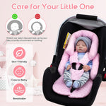 Infant Car Seat Insert with Extra 3 Strap Covers, Thickened Carseat Head and Body Support for Infant, Reversible Baby Car Seat Cushion for Boys Girls, Soft Mink Dot Newborn Insert for Preemie
