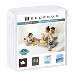 Bedecor King Mattress Protector - Waterproof Fitted Leak Proof Cotton Terry Cover, Washable and Breathable for Adults, Kids, and Pets, Fits 9-18 Inch Deep
