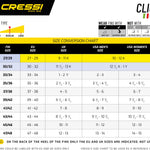 Cressi Clio Full Foot Pocket Fins, Yellow, 30/32