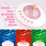 Playix Baby Crib Mobile with Music and Lights, Nursery Baby Mobile for Crib Bassinet with Remote Control, Rotation, Starlight Projection, Crib Toys for Babies Boys Girls Pink