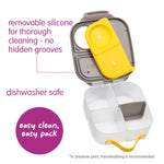 b.box Batman Mini Lunch Box Kids | 4.25 Cup Leak Proof Bento Box for Kids Ages 3+ | 3 Compartment Snack Containers, School Lunch Container, Dishwasher Safe, BPA-Free, PFAS-Free