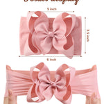 doboi 12pcs Big Baby Bows Baby Girl Headbands Ribbon Bow Hair Accessories Nylon Headband Bows for Baby Girls Infant Newborn Toddler