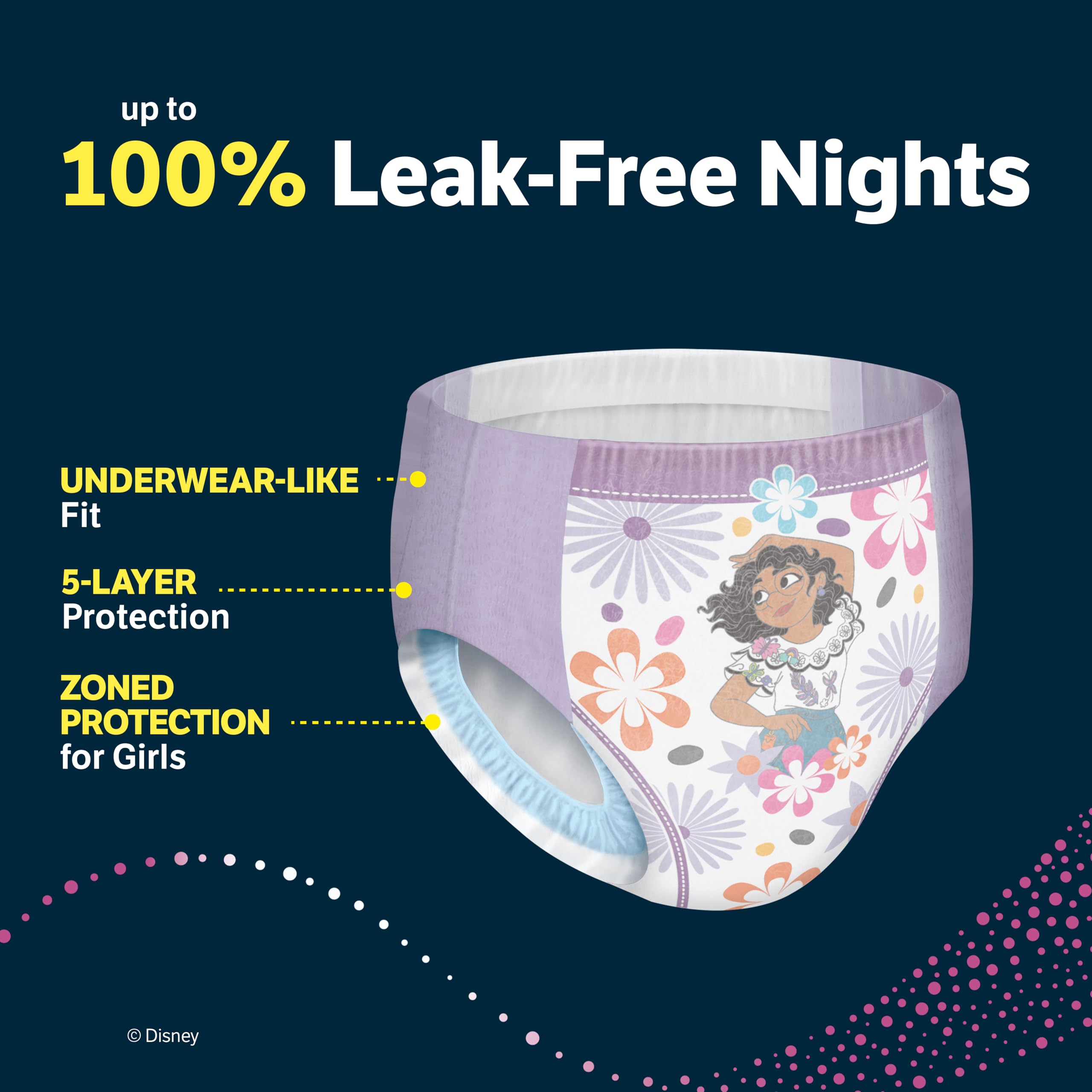 Goodnites Girls' Nighttime Bedwetting Underwear, Size S/M (43-68 lbs), 14 Ct, Packaging May Vary