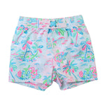 RUGGEDBUTTS Boys UPF50+ Sun Protection Novelty Swim Trunks - Neon Sherbet Cane, 18-24m