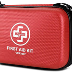 Premium First Aid Kit, 320 Piece Waterproof Hard Shell Eva First Aid Kit for Home, Camping, Cars, Hiking, Travel, Businesses & Outdoor Emergencies - Emergency Medical Kits (Red)